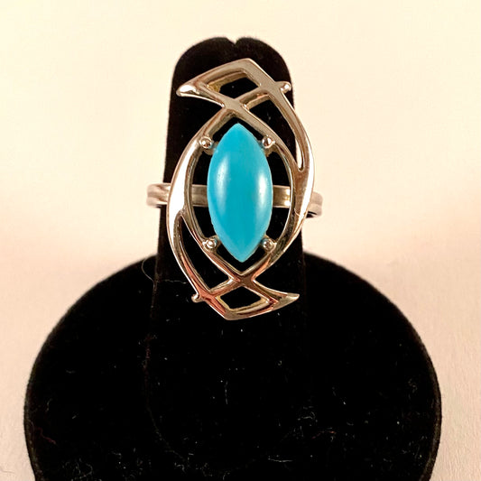 1972 Sarah Coventry Blue Moonlet Ring
