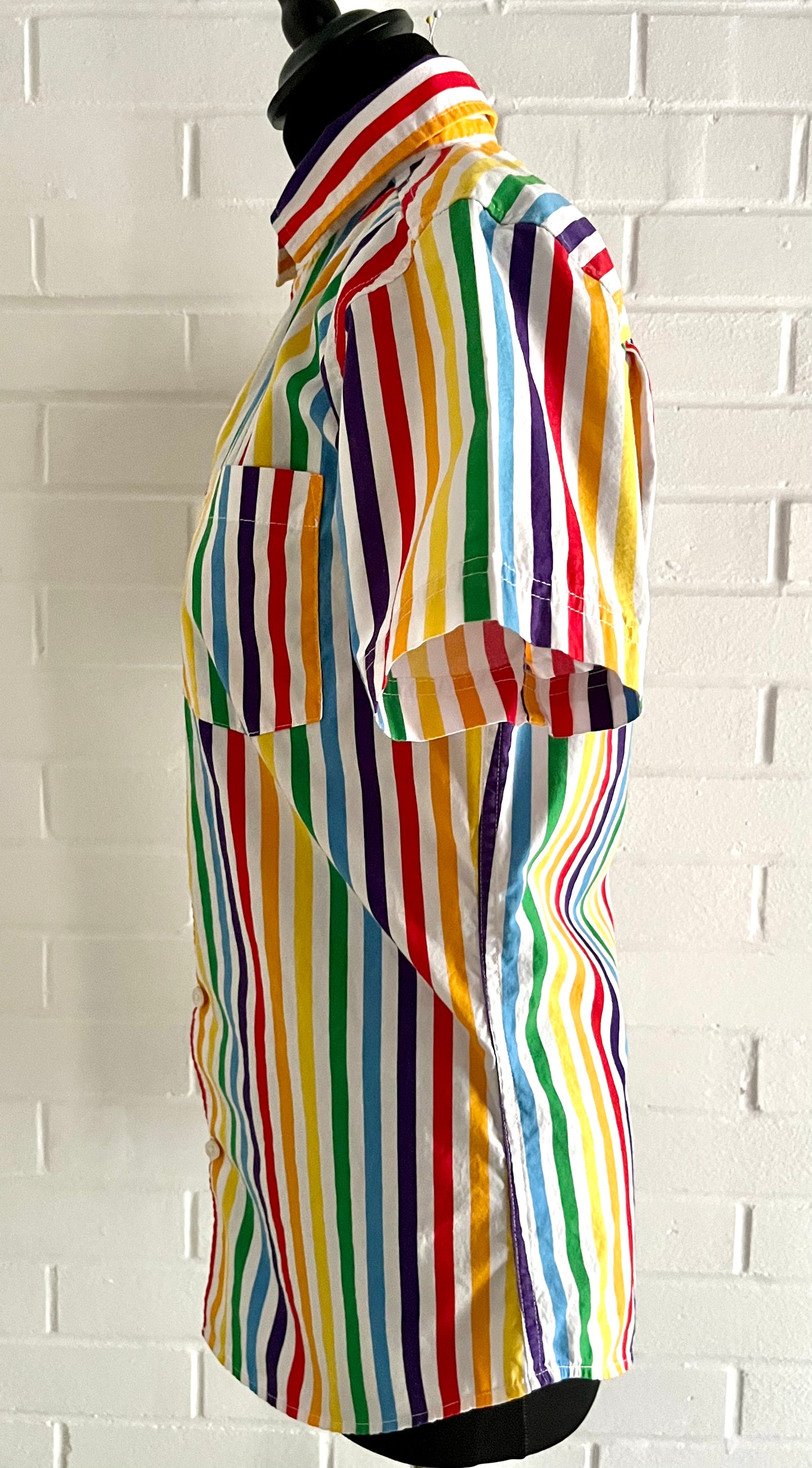 1980s Trinity Collection Rainbow Striped Shirt