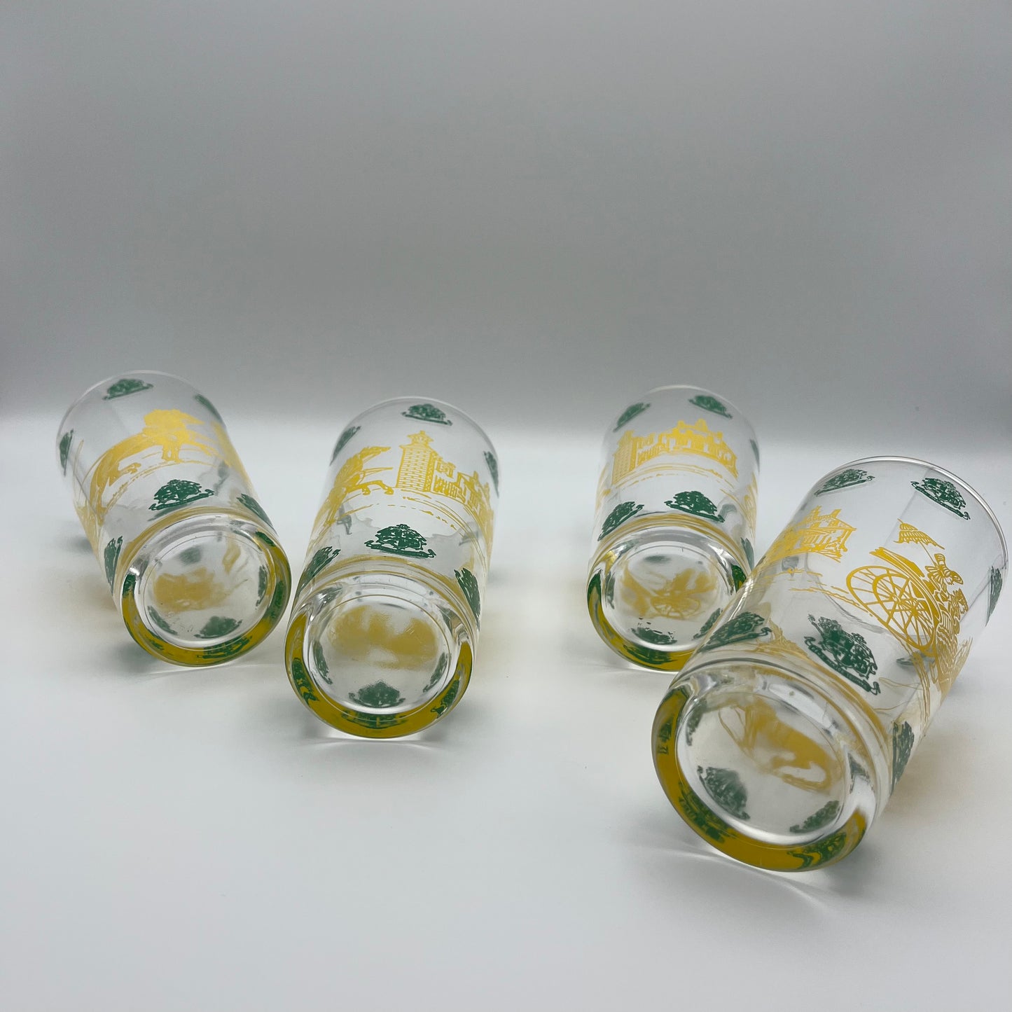 Late 50s/ Late 60s Williamsburg Carriage Glasses (Set of 4)
