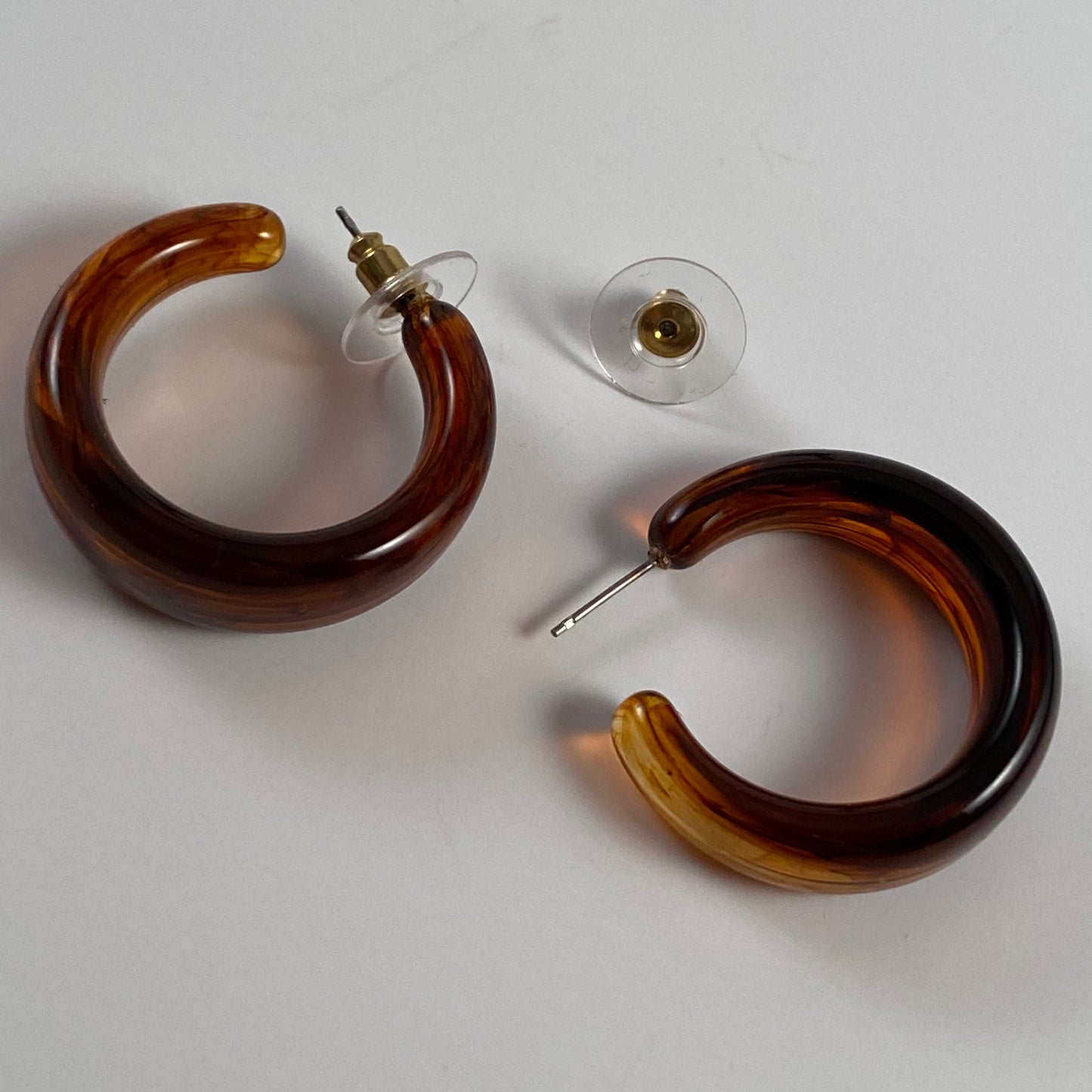 Late 70s/ Early 80s Lucite Hoop Earrings