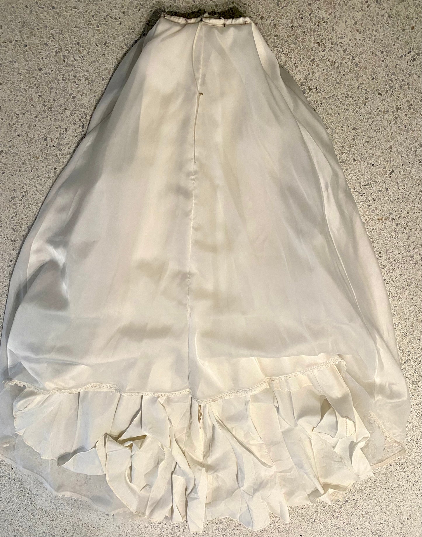 Late 60s/ Early 70s Bridal Originals Wedding Dress, Detachable Train & Veil