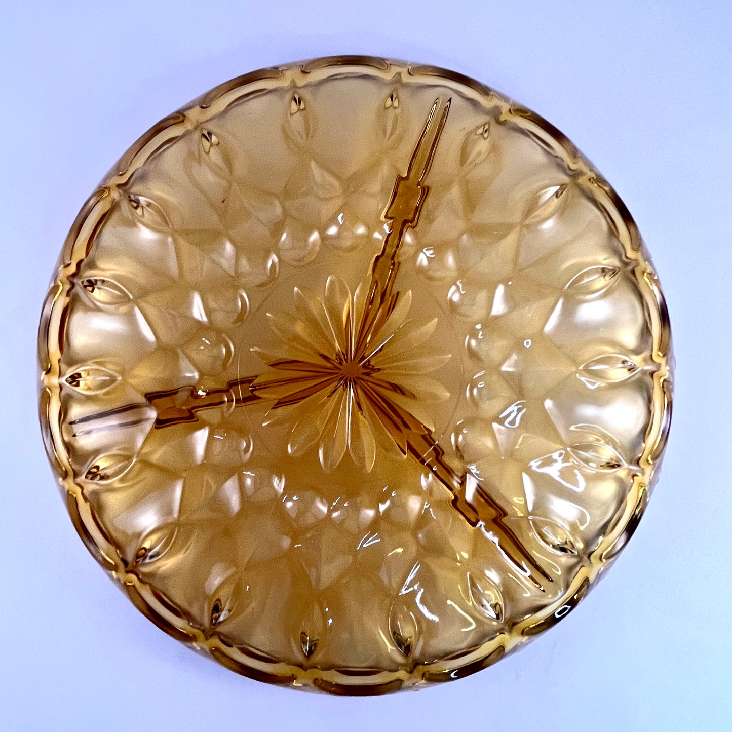 1970s Amber Glass Divided Dish