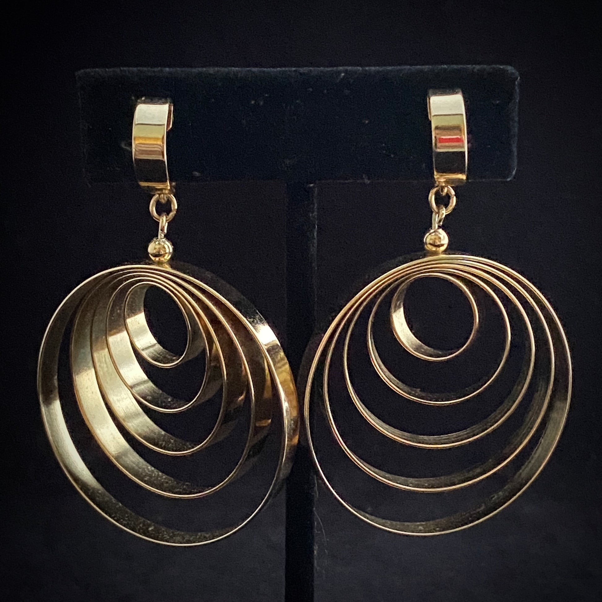 1970s Napier Swivel Hoop Earrings - Retro Kandy Vintage