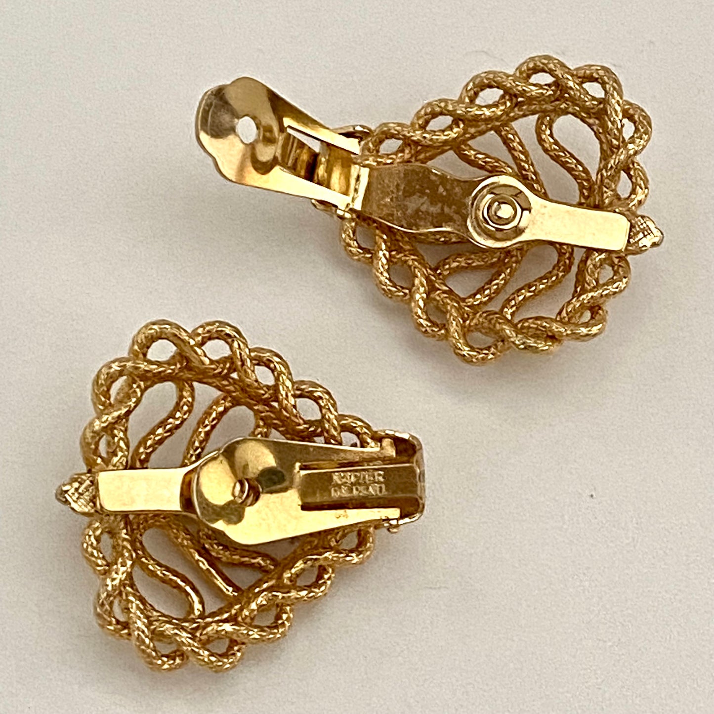 1960s Napier Leaf Clip Earrings