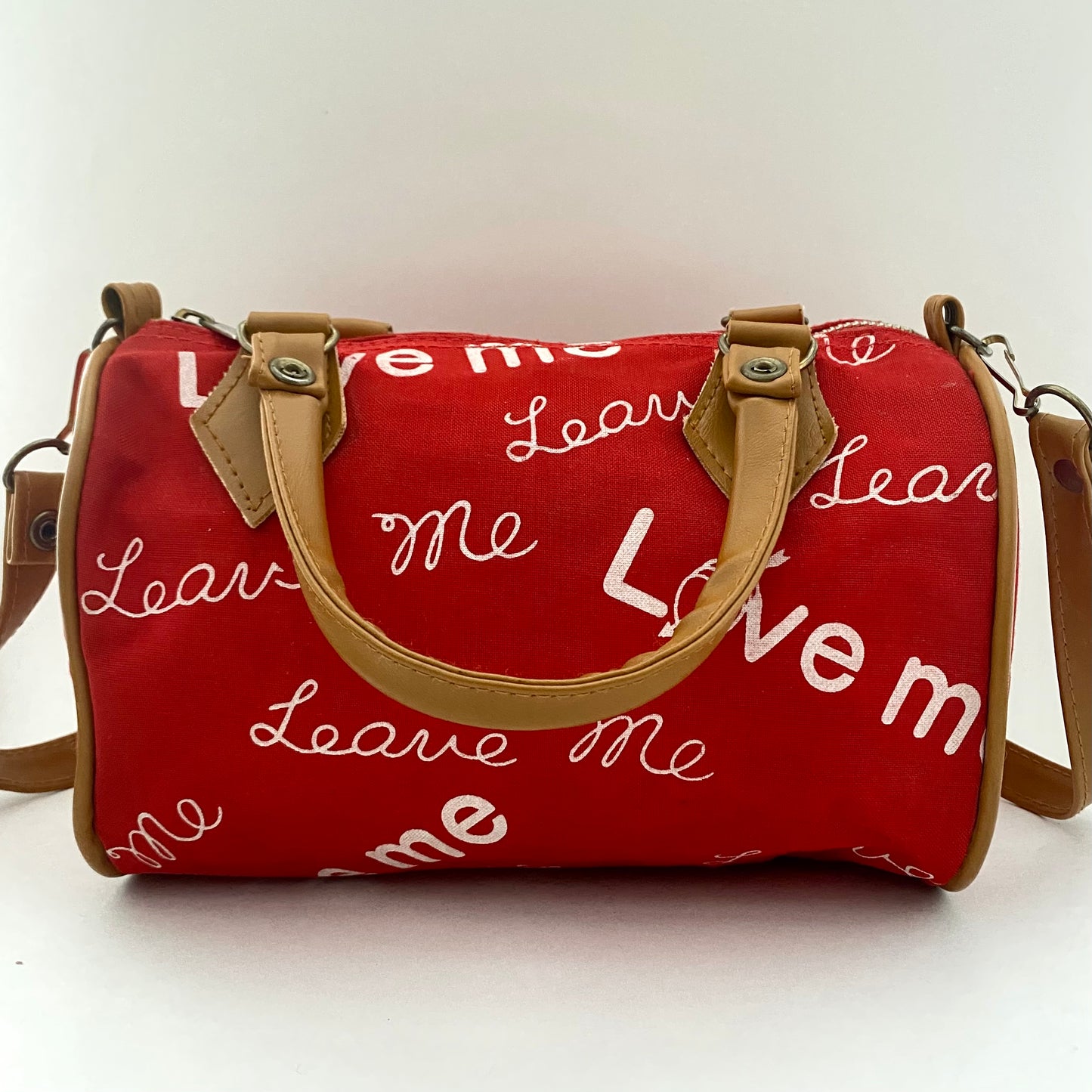 1980s "Love Me, Leave Me" Canvas Handbag