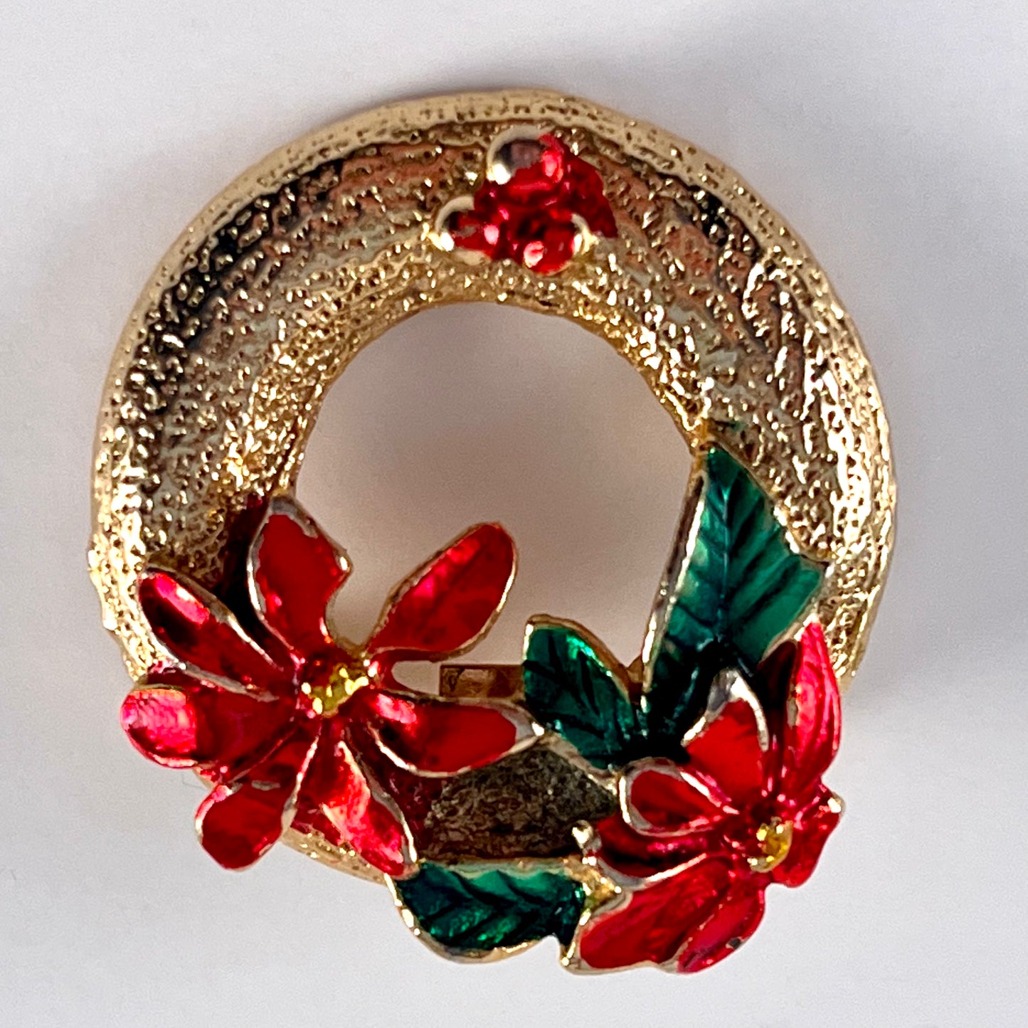 1960s Holiday Wreath Brooch