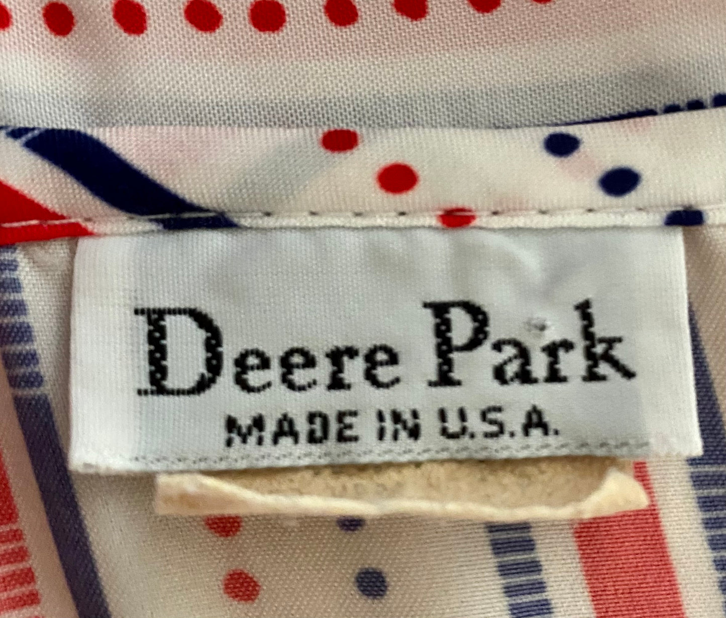 Late 70s/ Early 80s Deere Park Red, White & Blue Blouse