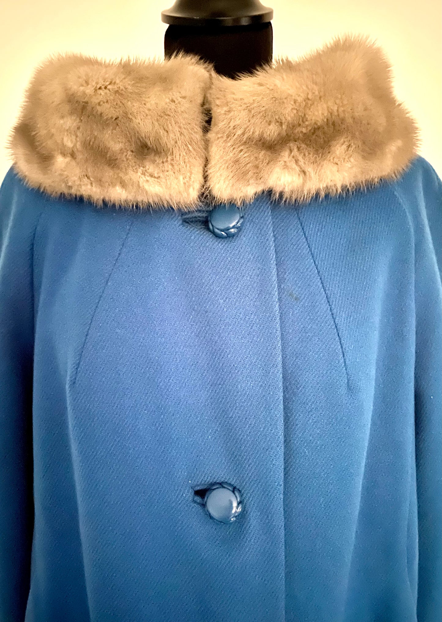 1950s Shagmoor Fur Collar Coat