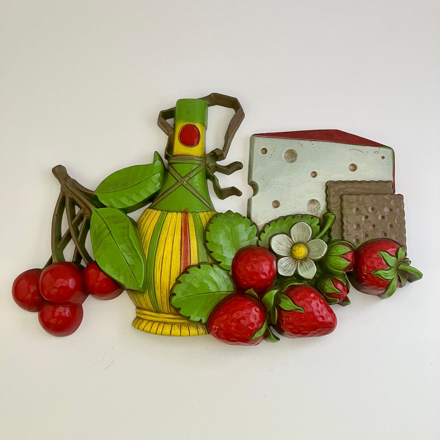 1976 Dart Ind. Fruit, Cheese & Wine Wall Plaque