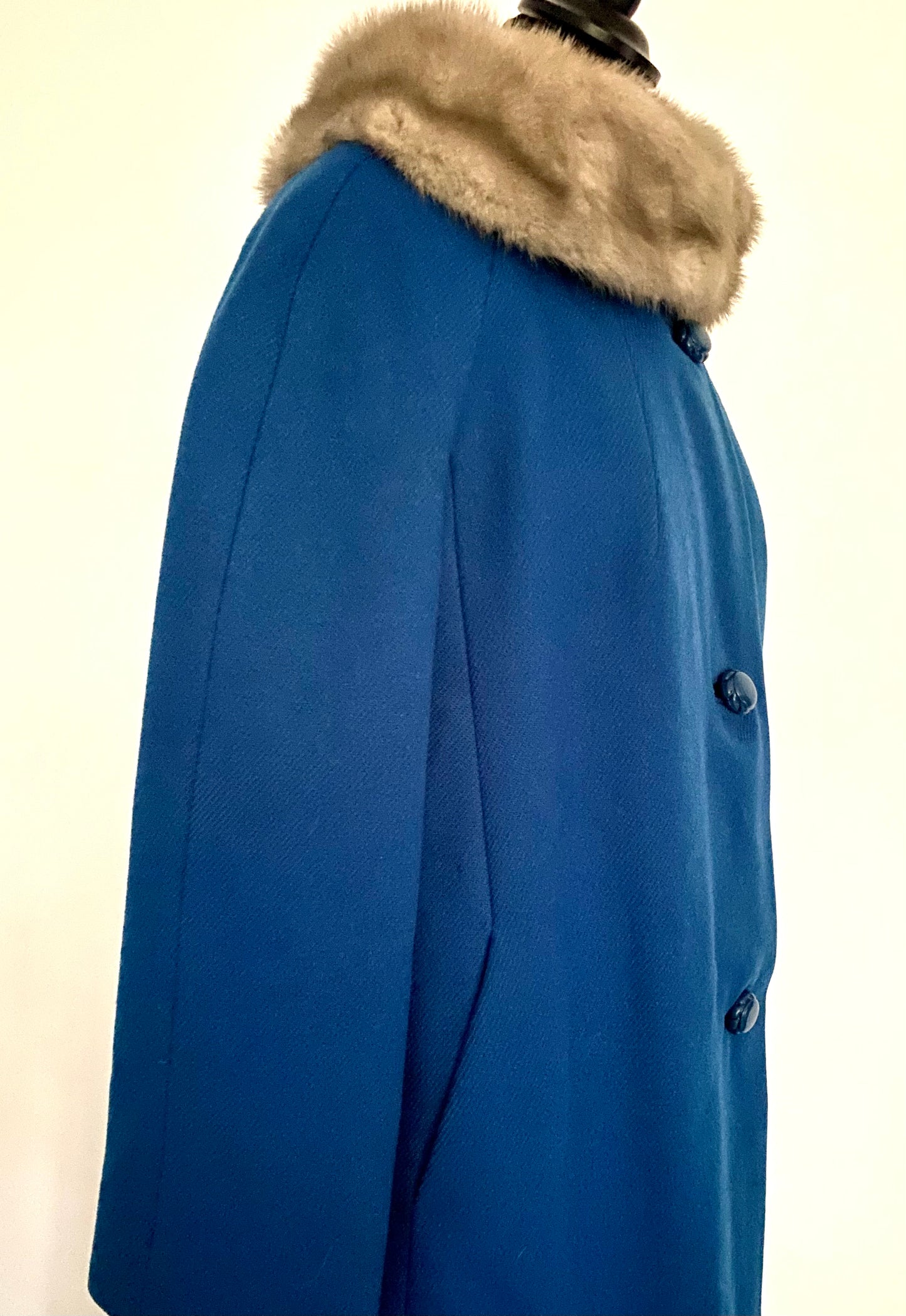 1950s Shagmoor Fur Collar Coat