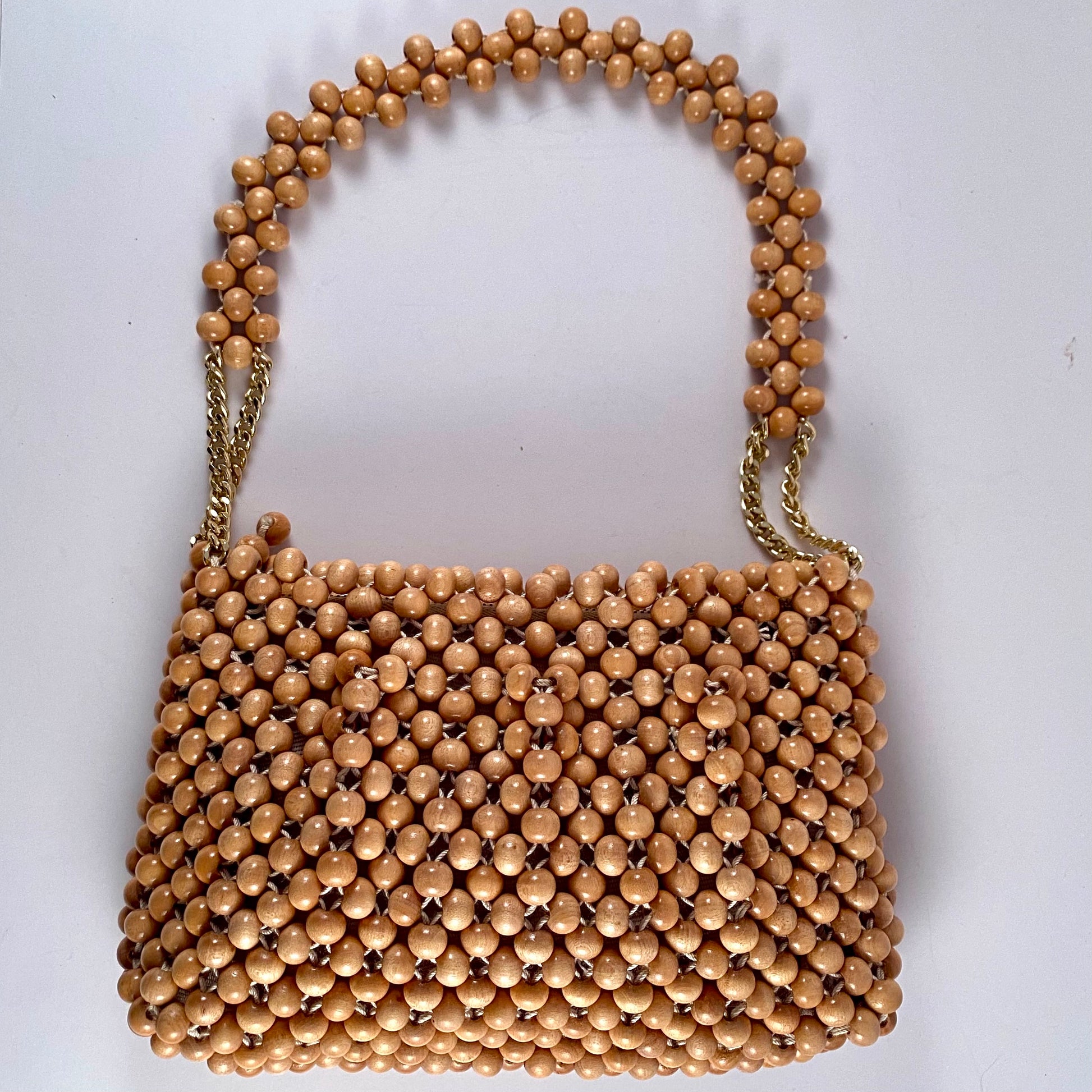 Walborg Wooden Beaded Purse