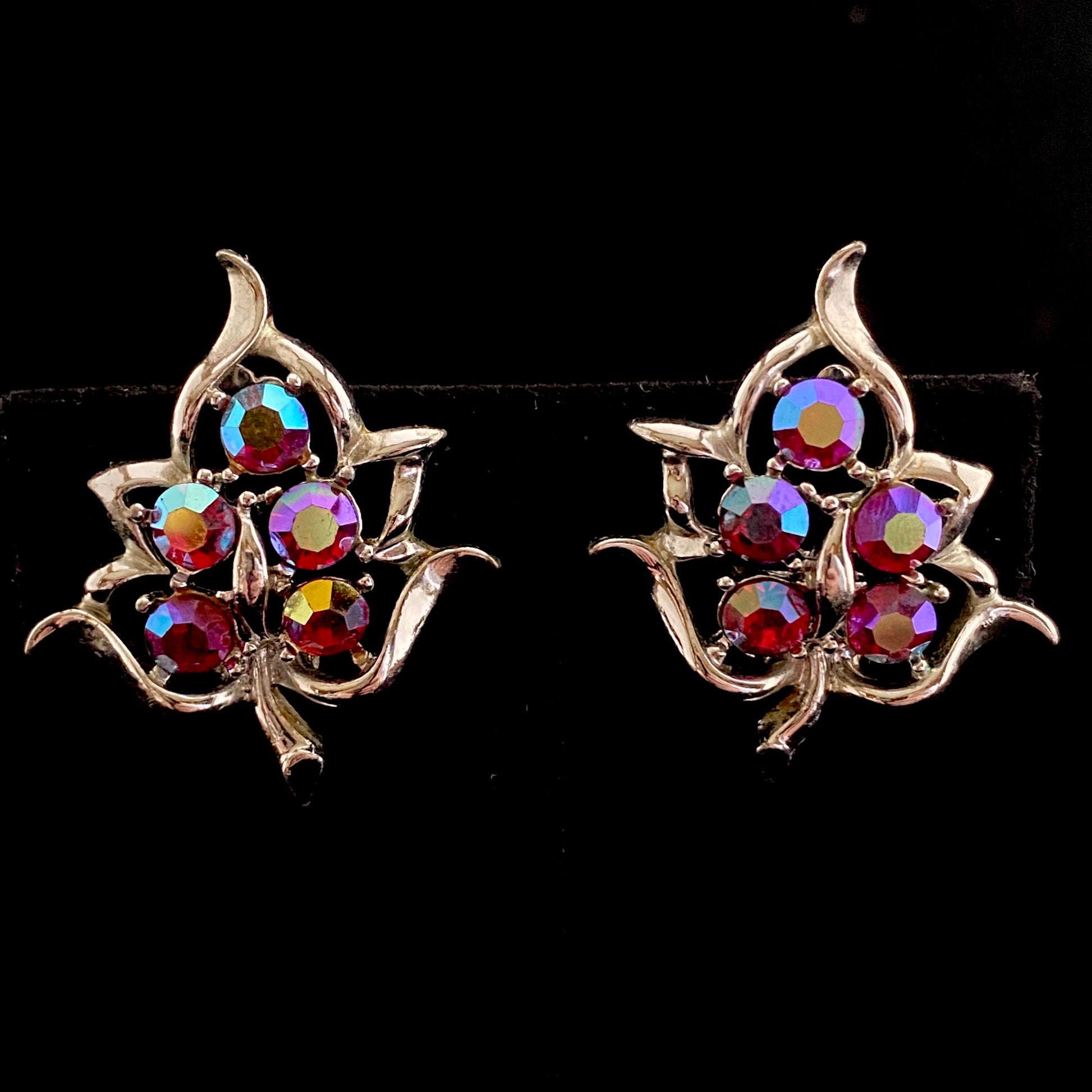 1960 Sarah Coventry Dazzling Aurora Earrings - Retro Kandy Vintage