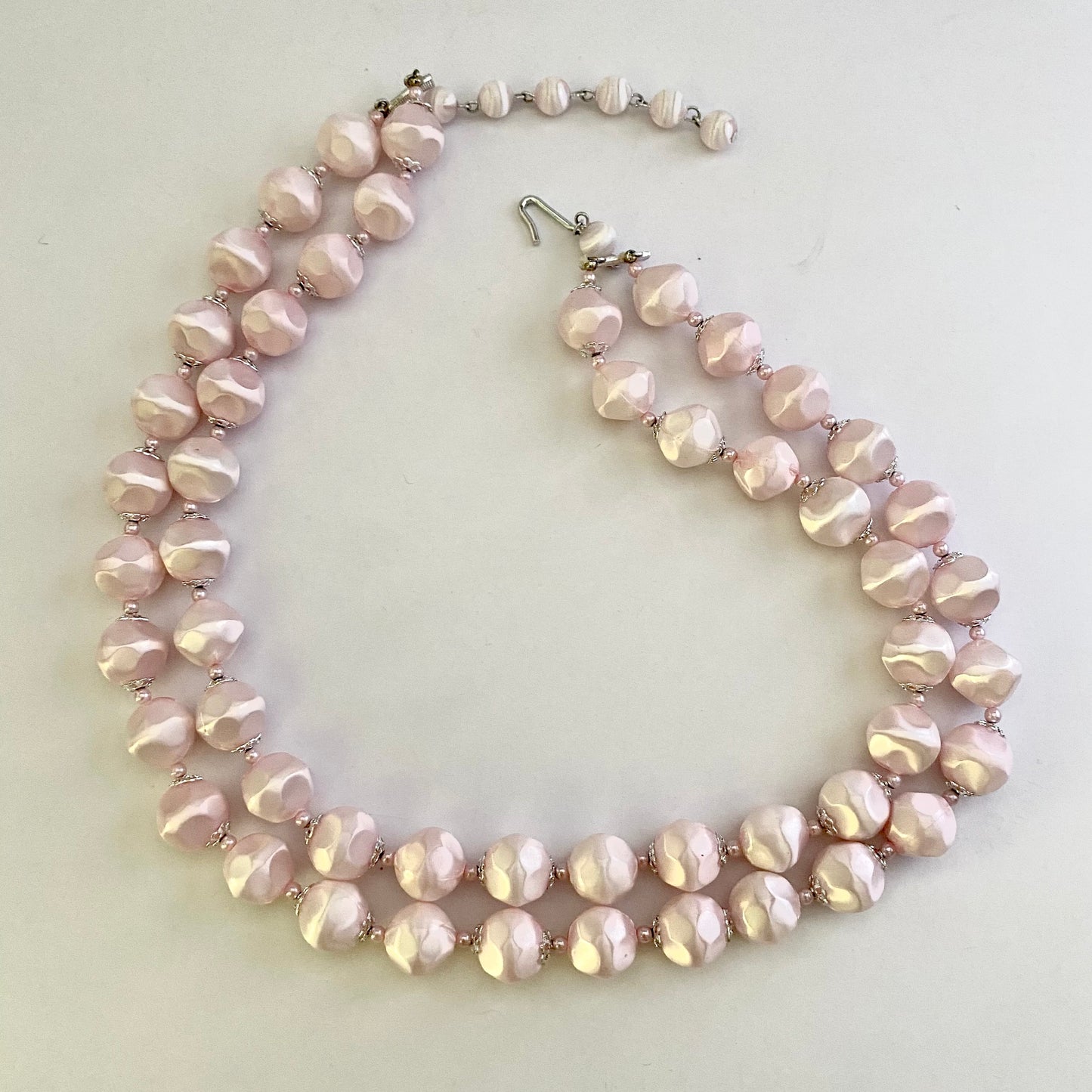 1960s Japan Pale Pink Necklace & Earring Set