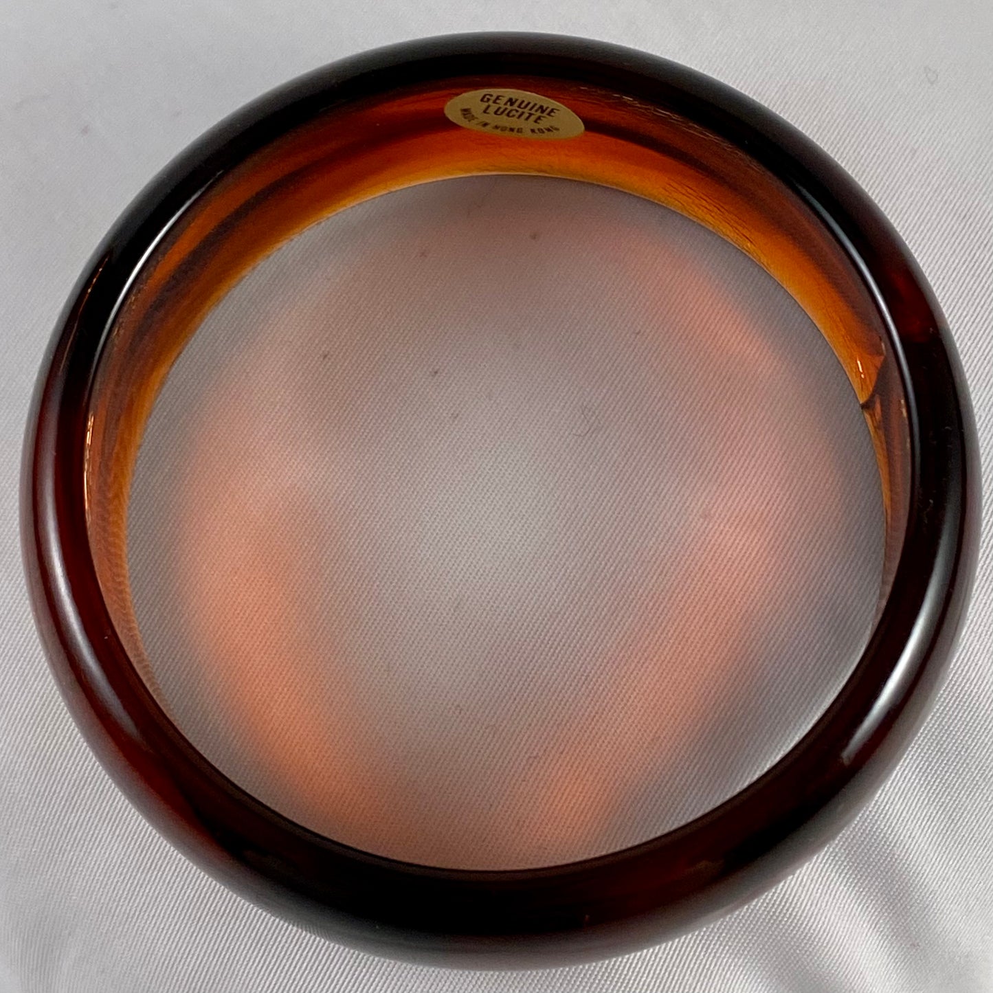 1960s Hong Kong Genuine Lucite Bracelet, With Original Label
