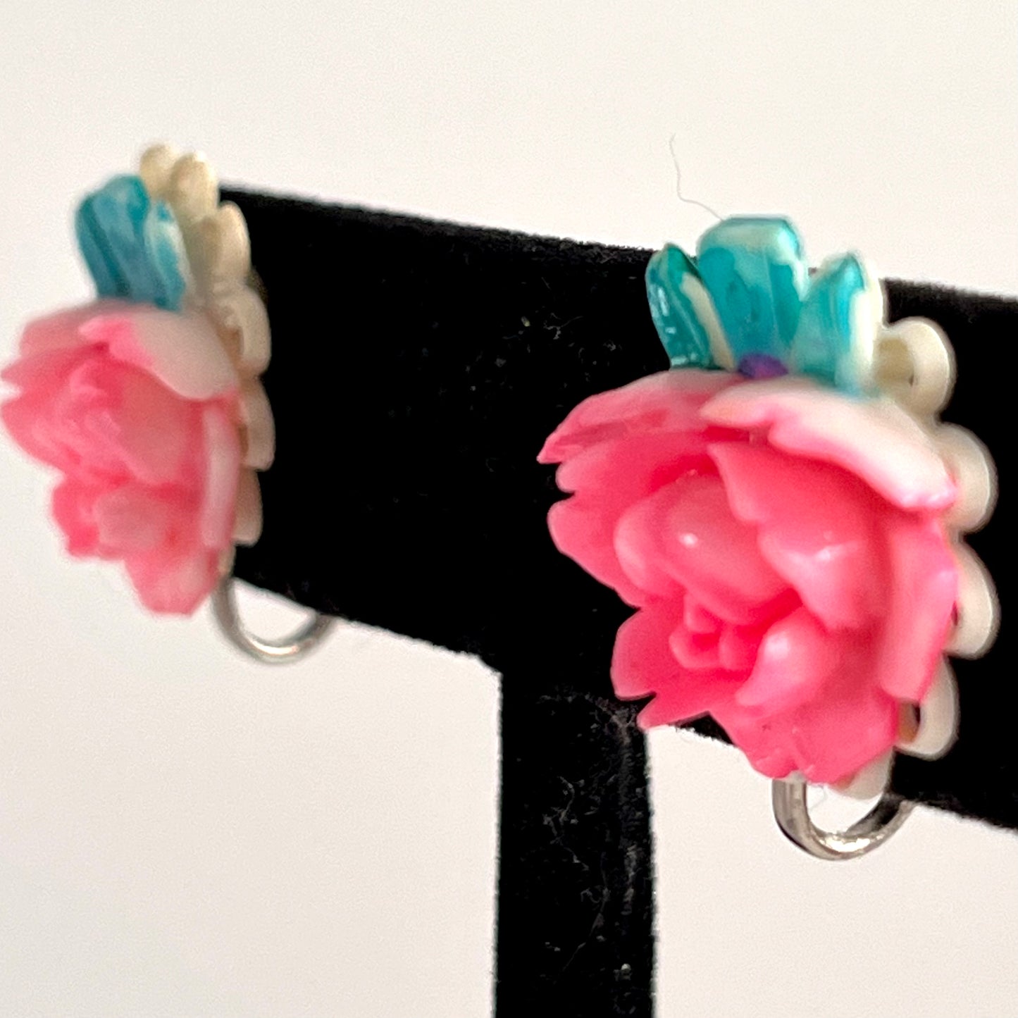 Late 50s/ Early 60s Rose Clip Earrings