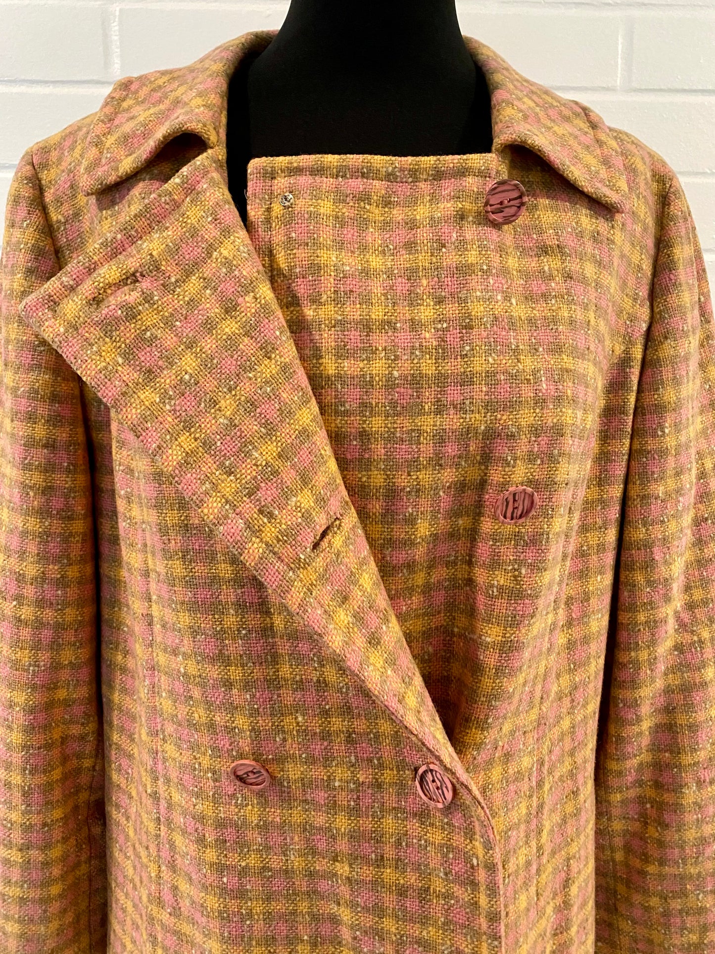 1960s Pendleton Plaid Wool Coat