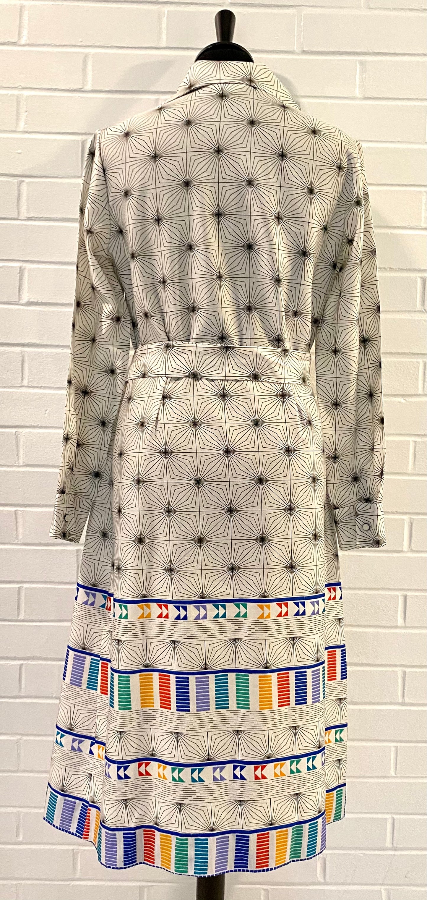 1970s Lanvin Geometric Printed Dress