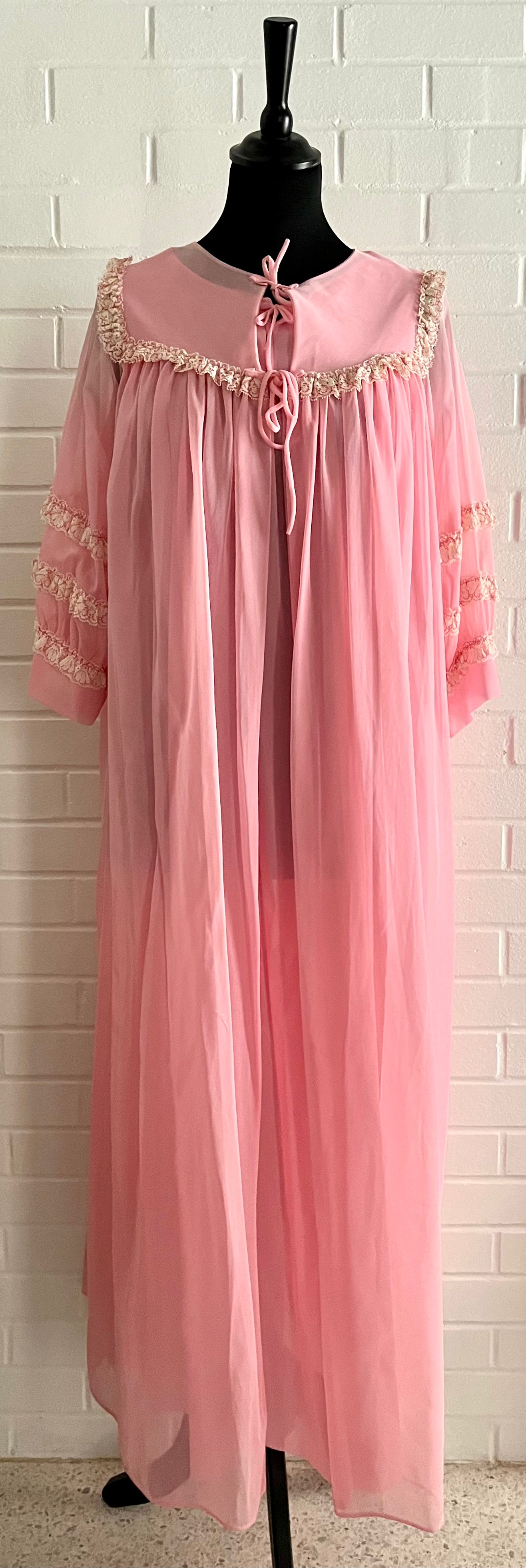 1960s Peignoir & Nightgown Set