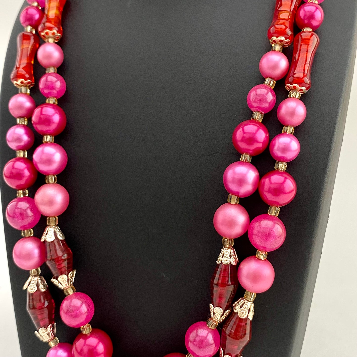 1960s Japan Double Strand Bead Necklace