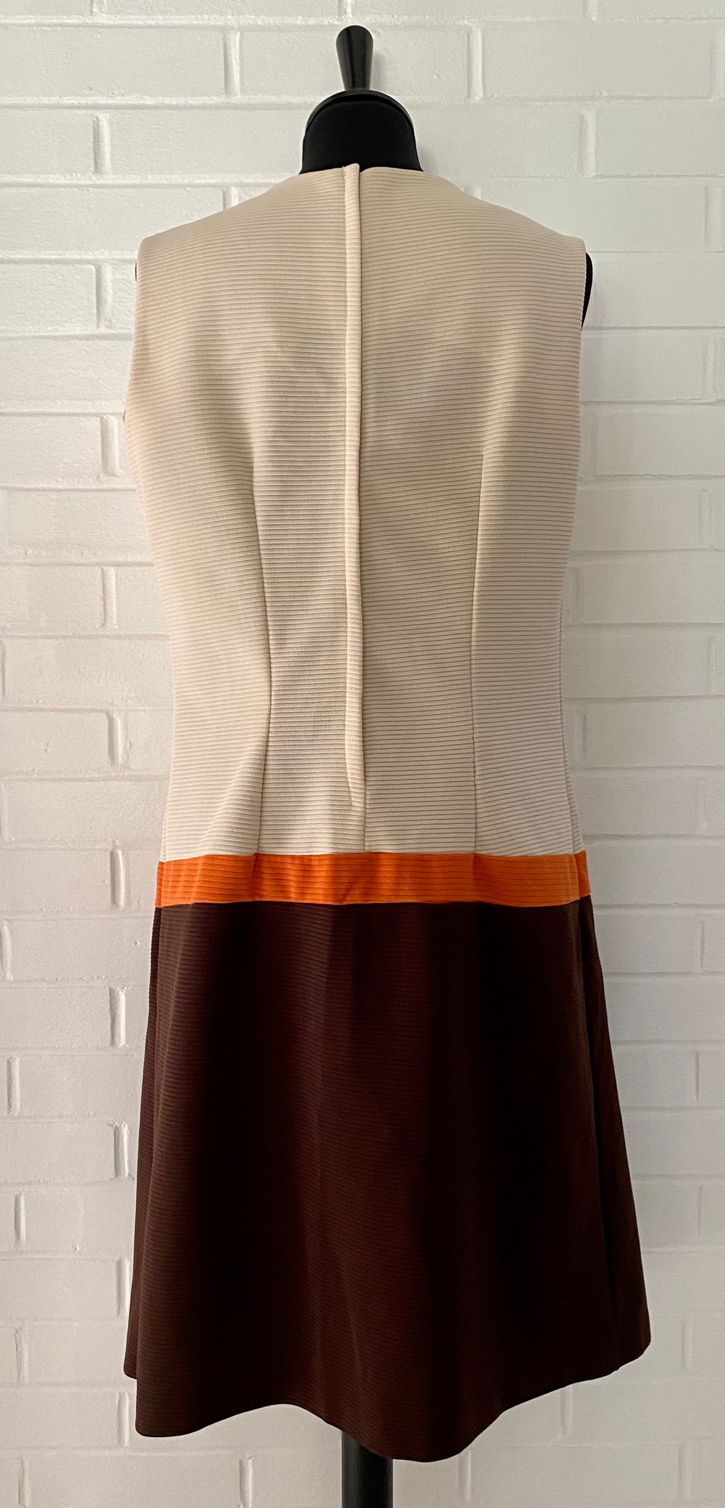 1960s Color Block Sleeveless Dress