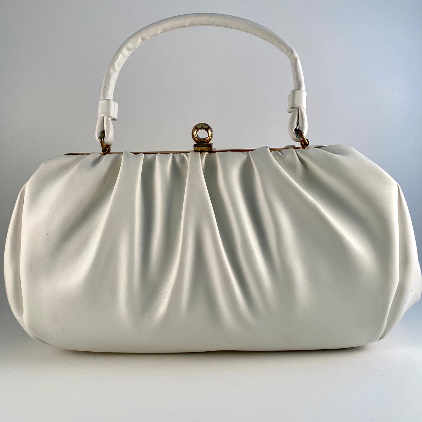 1960s White Frame Handbag