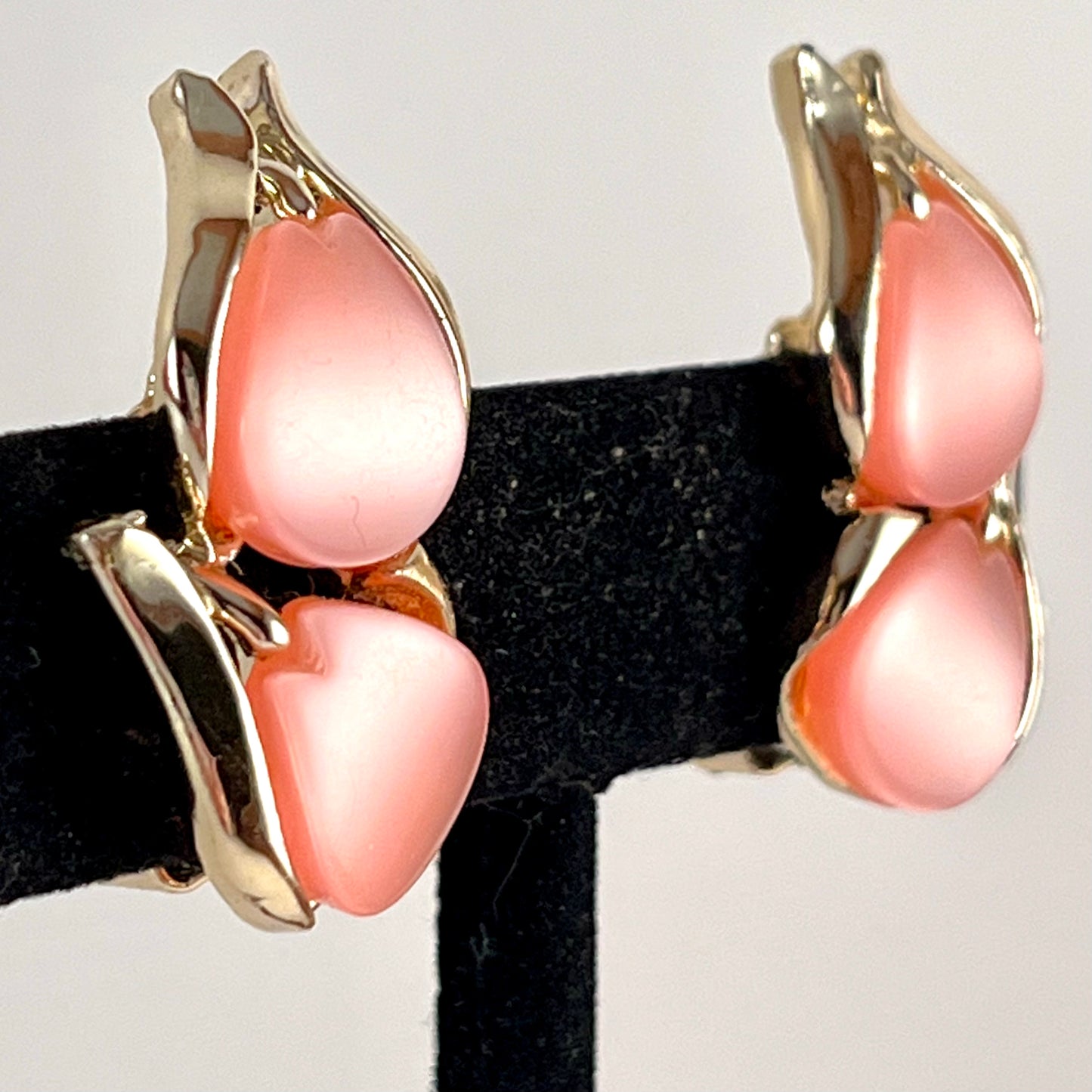 Late 50s/ Early 60s Pink Lucite Earrings