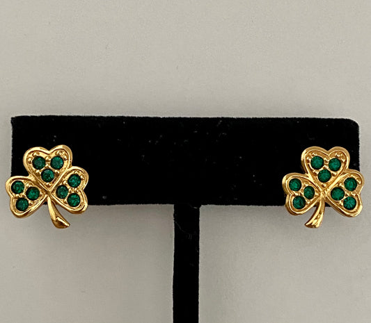 1990s Avon Shamrock Earrings