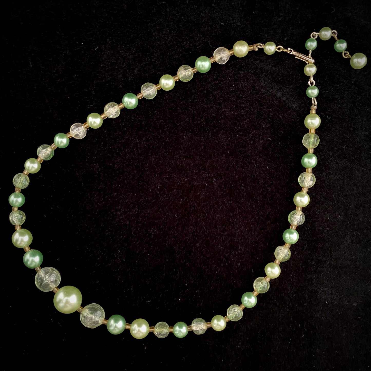 1960s Japan Green Beaded Necklace