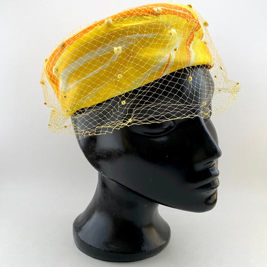 1960s Pillbox Hat With Original Veil