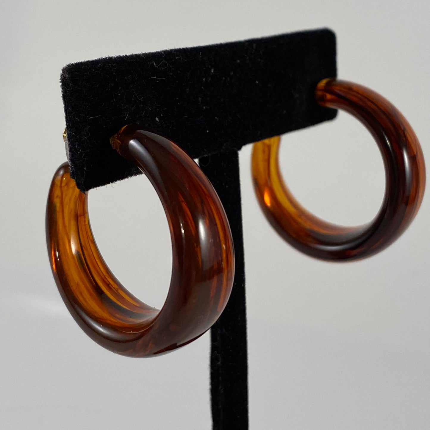 Late 70s/ Early 80s Lucite Hoop Earrings