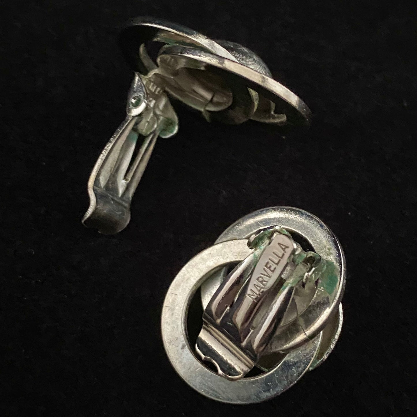 1950s Marvella Silver-Tone Earrings