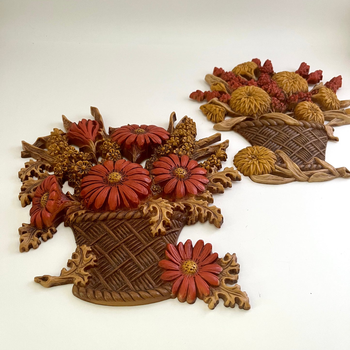 1977 Burwood Wall Decor Autumn Floral Wall Plaques