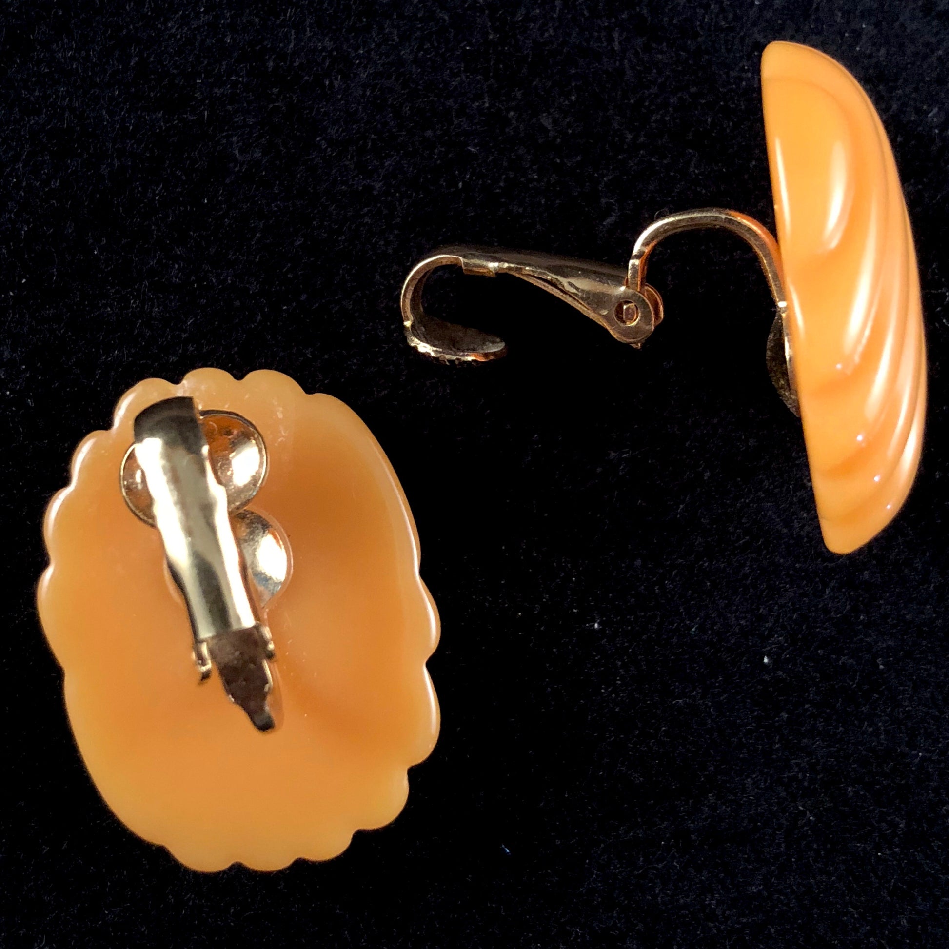 1987 Avon Color Shape Necklace & Earring Set, Amber - Retro Kandy Vintage