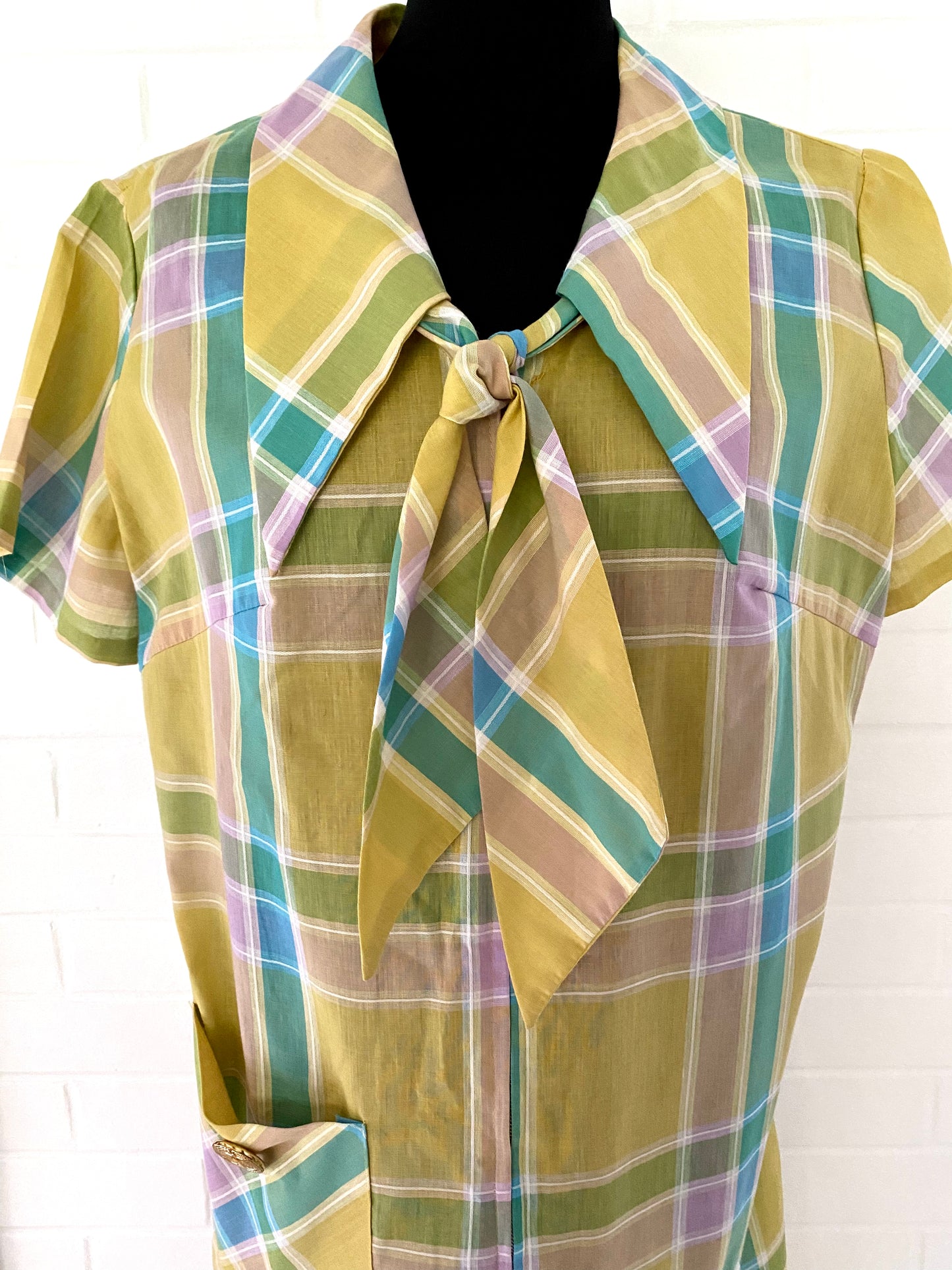 1960s Glenbrooke Plaid Dress