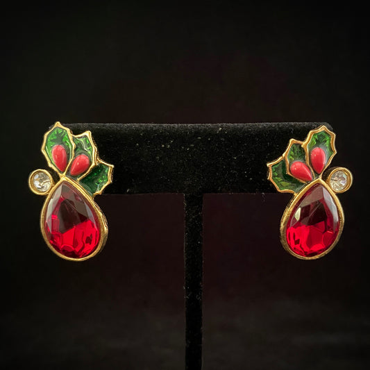 1993 Avon Mistletoe Earrings - Retro Kandy Vintage