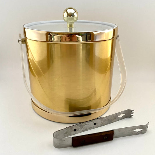 1960S Gold Metallic Ice Bucket