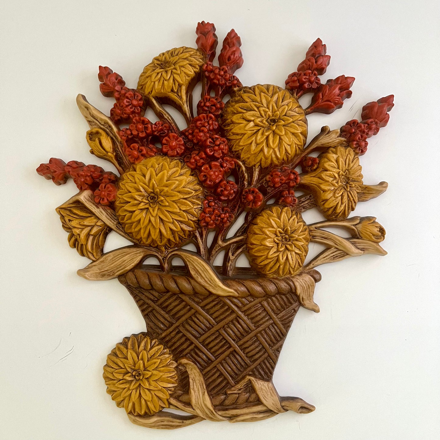 1977 Burwood Wall Decor Autumn Floral Wall Plaques