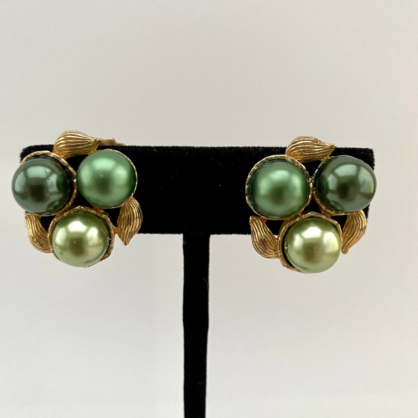 1960s Faux Pearl Earrings