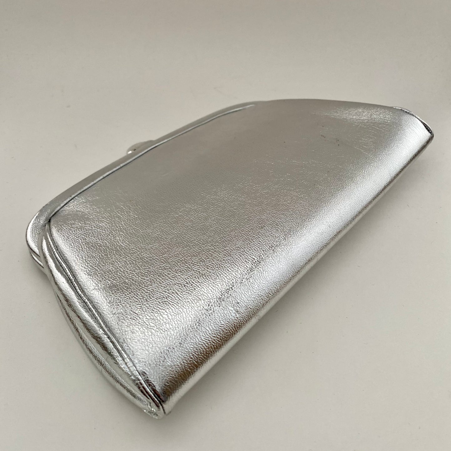 1960s Silver Clutch Handbag