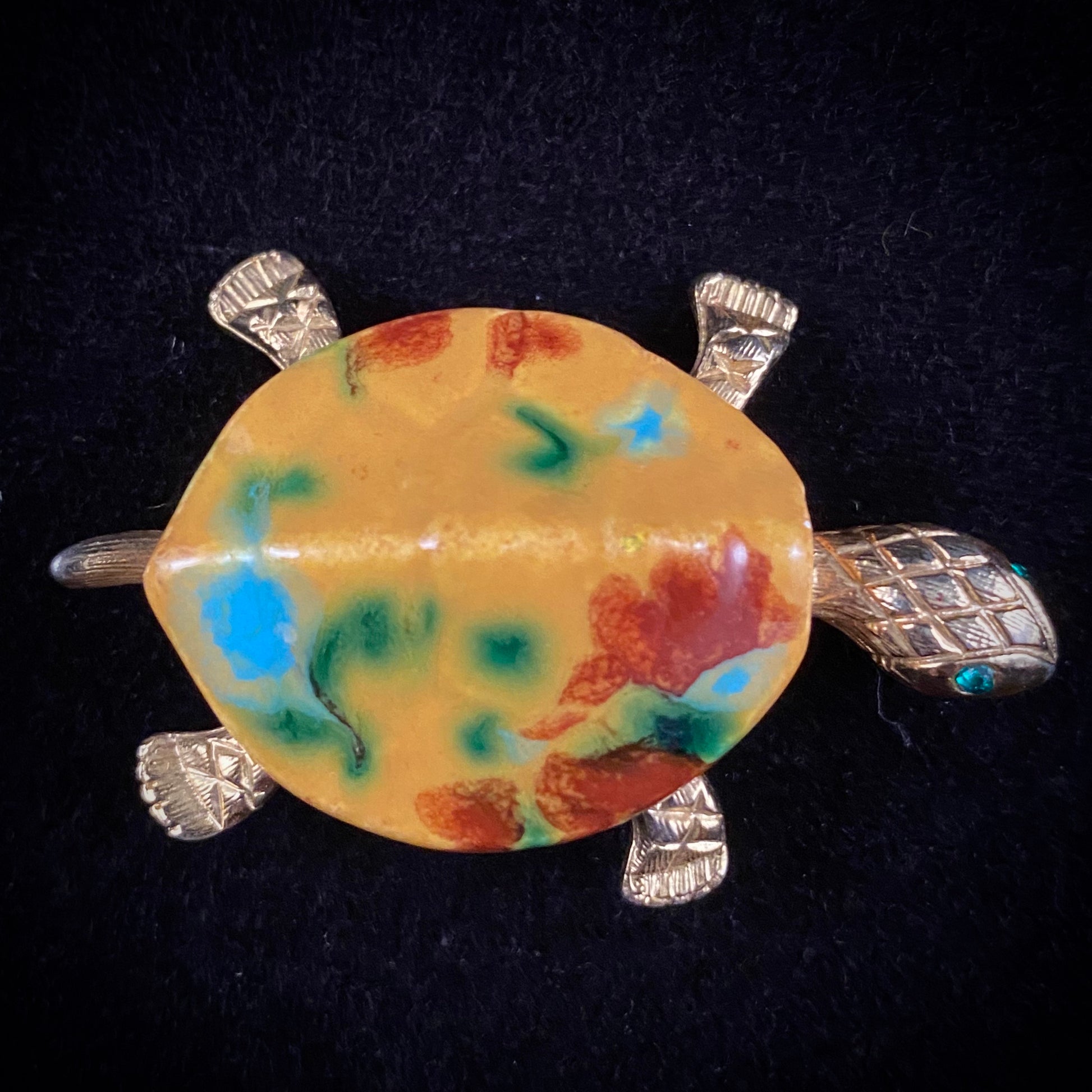 Late 60s/ Early 70s JJ (Jonette Jewelry) Turtle Brooch - Retro Kandy Vintage