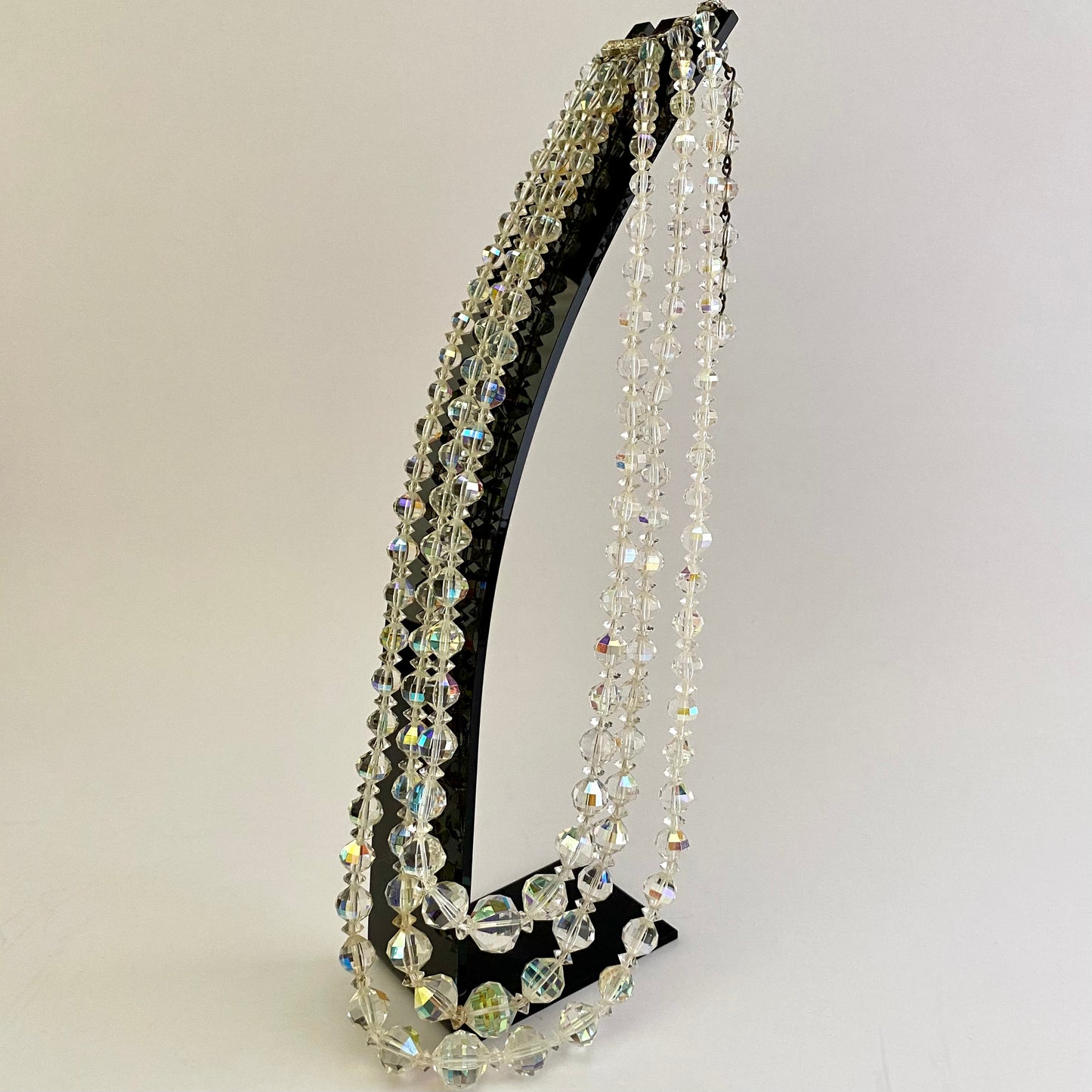 Late 50s/ Early 60s Laguna 3-Strand Crystal Necklace