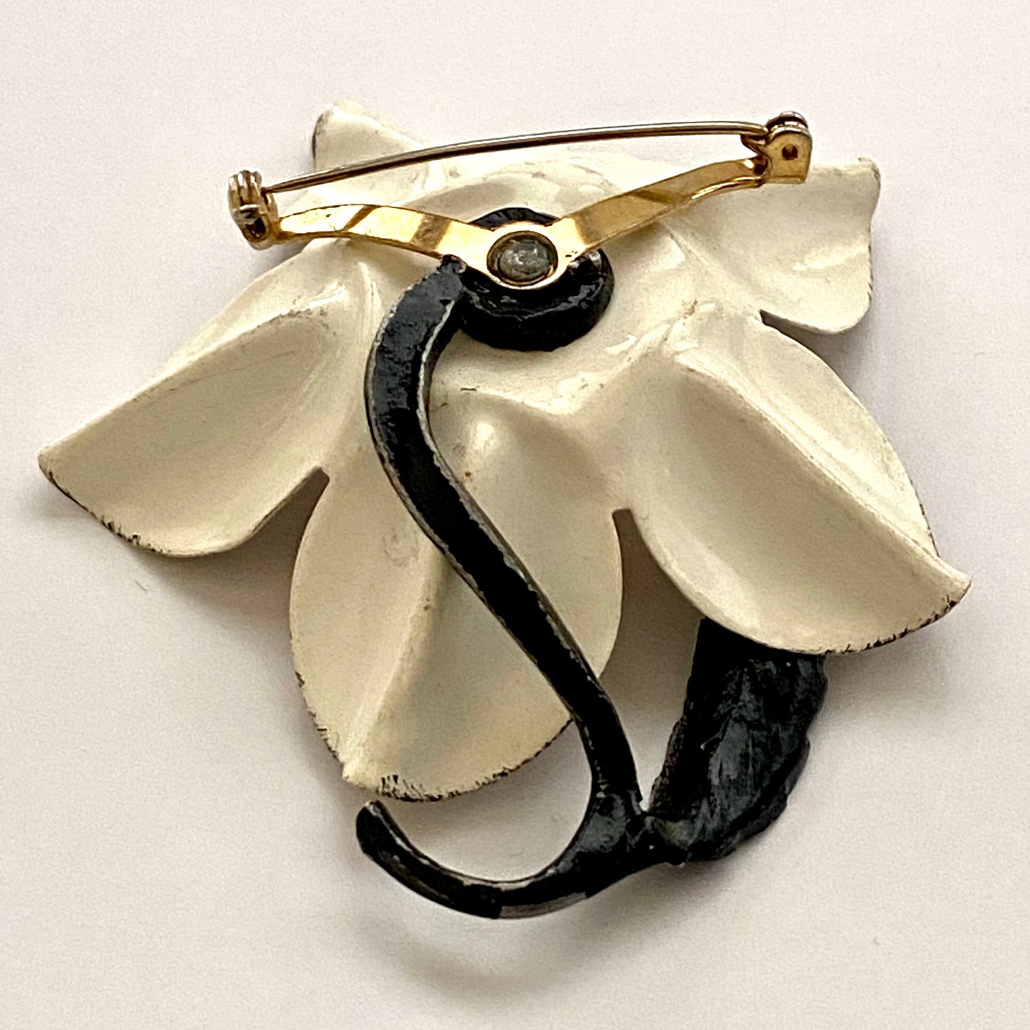 Late 60s/ Early 70s Large Enamel Flower Brooch