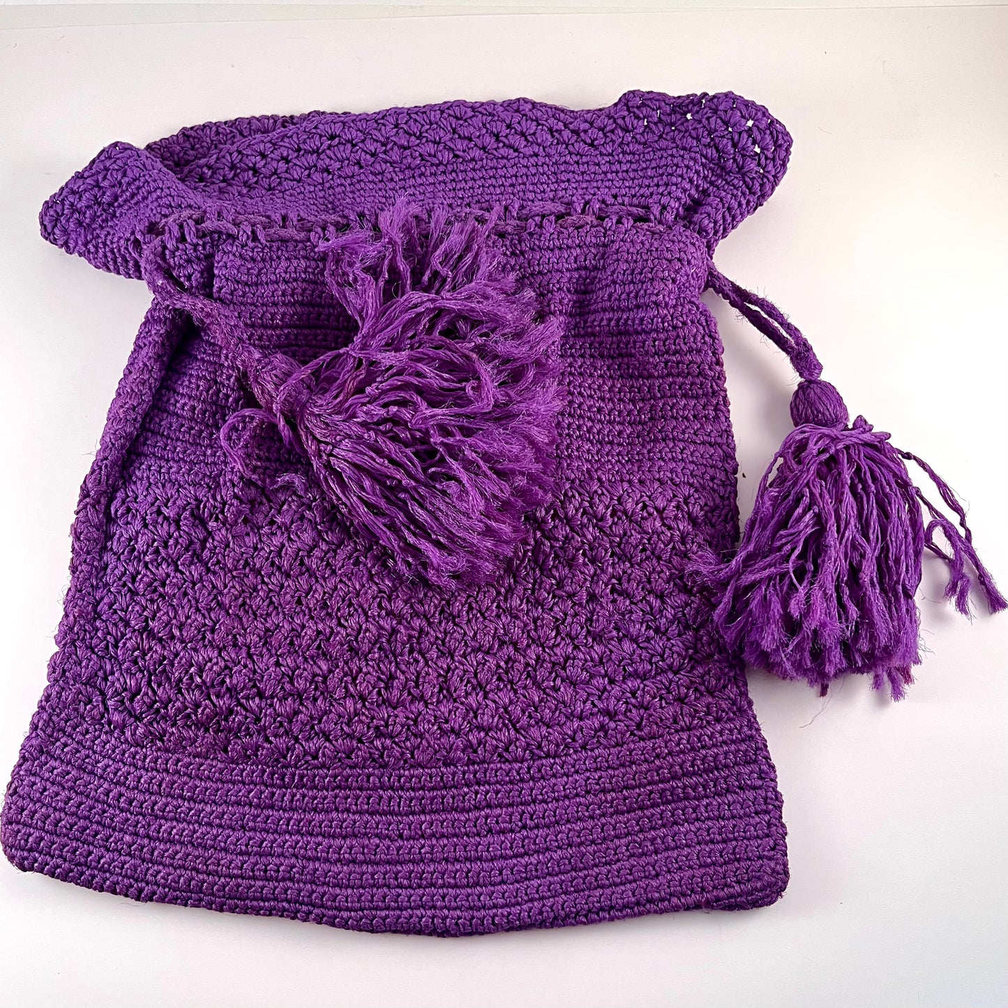 1960s Drawstring Tassel Bag