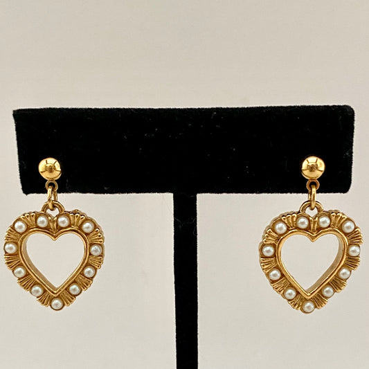 1994 Avon Special Hearts Earrings