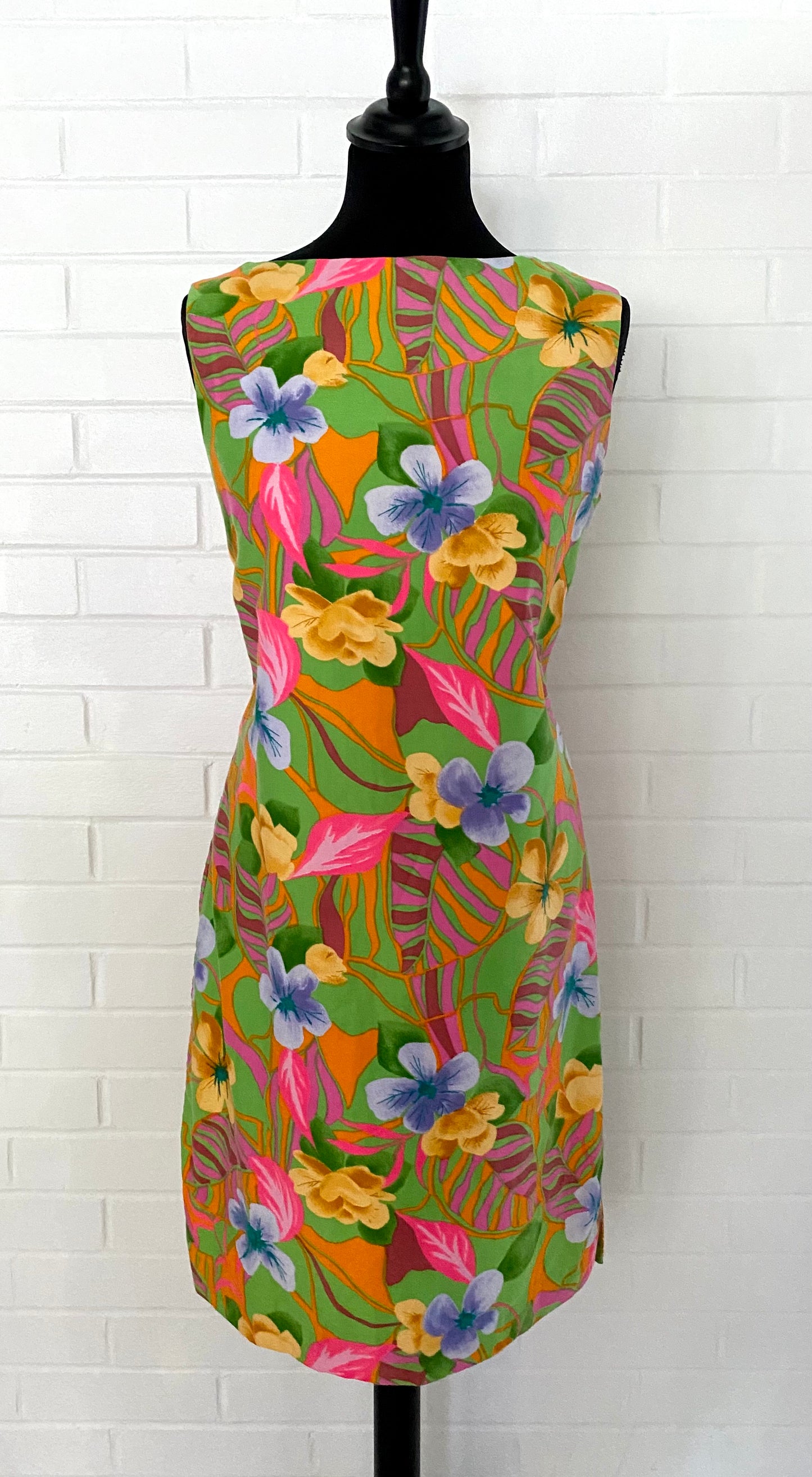 1960s Hawaiian Printed Cotton Shift Dress