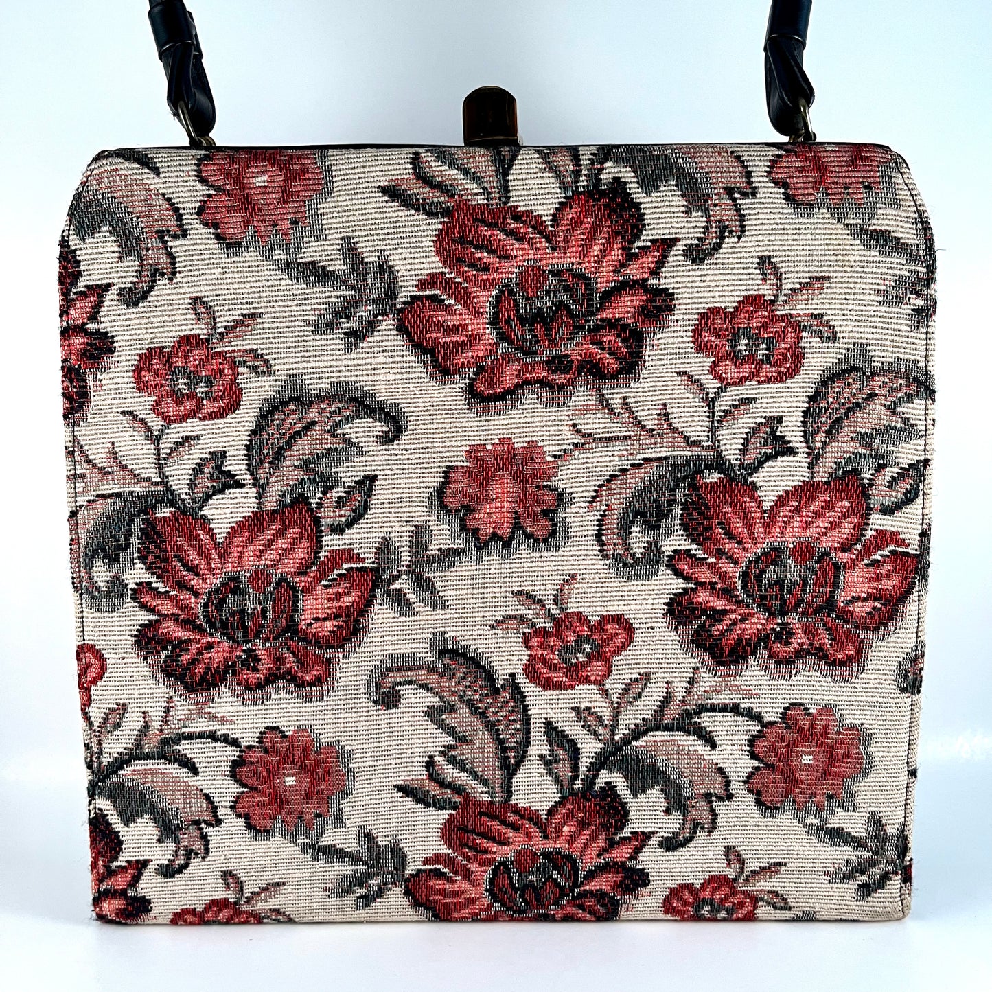 1960s Flowered Tapestry Handbag