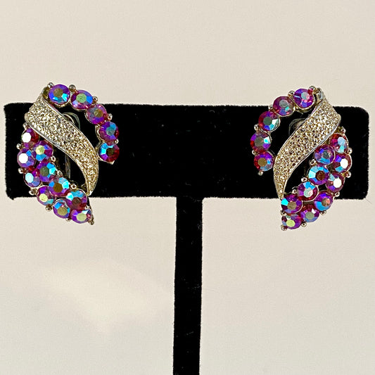 Late 50s/ Early 60s Coro Aurora Borealis Earrings