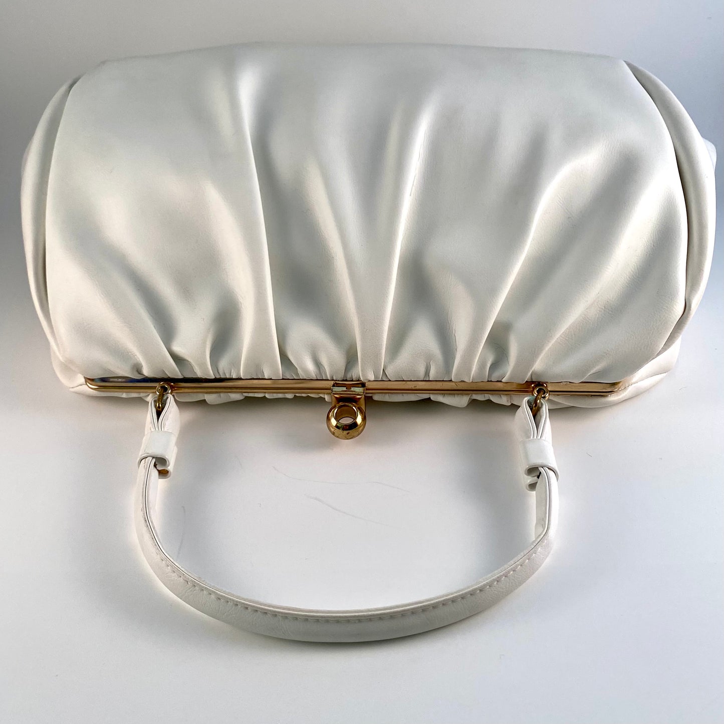 1960s White Frame Handbag