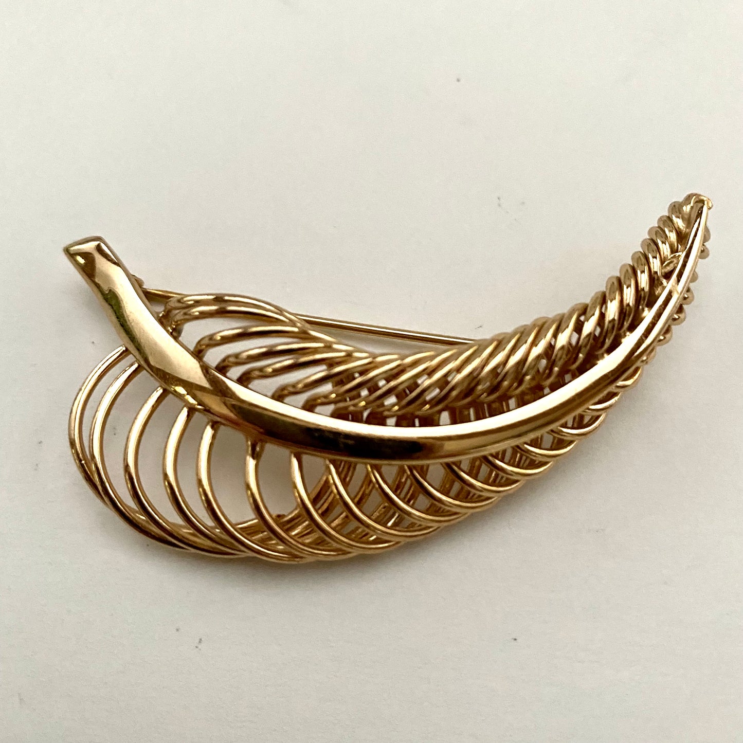 1950s Napier Golden Coil Brooch & Earrings