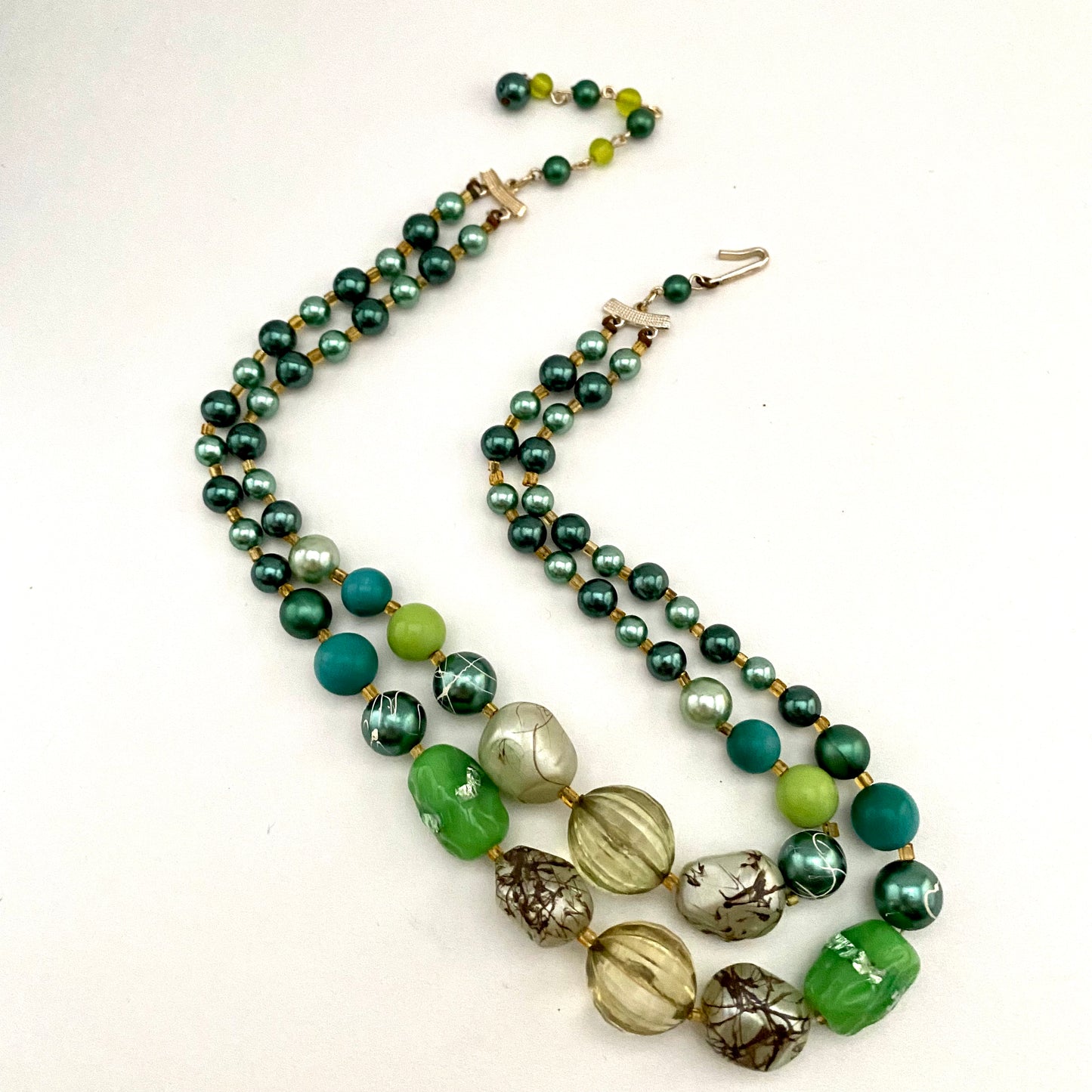 1960s Japan Double Strand Bead Necklace